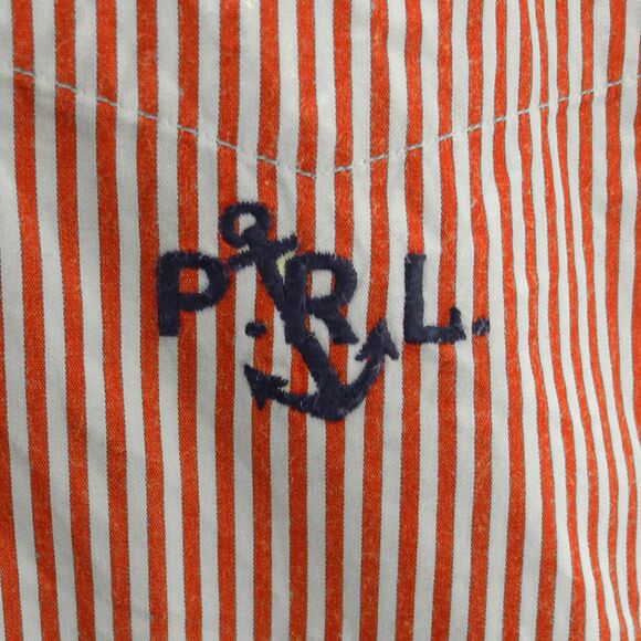 Polo Ralph Lauren Elliott Red White Striped Button Shirt Anchor Logo Men’s L - Picture 7 of 7